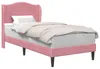 vidaXL Bedframe met hoofdeinde, roze, 90 x 200 cm, fluweel Productafbeelding-voorbeeld 1