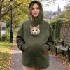 Uni Haustier Hoodie aus Fleece mit Reißverschlusstasche Produktbild-Vorschau 5