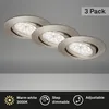 Lot de 3 lampes LED encastrées, Ø 8,2 cm, 3,5 W, nickel Voir les images du produit 2