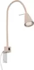 A single beige LED wall lamp with a flexible gooseneck and a clamp base. Náhled obrázku produktu