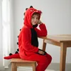 Pyjama Onesie Kigurumi Kostüm für Kinder Dinosaurier 104 Produktbild-Vorschau 2