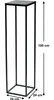 A black metal plant stand with dimensions indicated. Anteprima dell’immagine prodotto