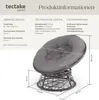 tectake® Rattansessel Gargano drehbar 92 x 80 x 80,5 cm Produktbild-Vorschau 5