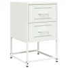 vidaXL Nachttische 2 Stk. Weiß 36x39x60,5 cm Stahl Produktbild-Vorschau 6