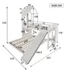 MODFU Etagenbett Kinderbett 90x200cm&140x200cm mit Rutsche, Produktbild-Vorschau 7