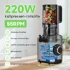 HOMELUX Entsafter 220W Slow Juicer 126 MM Einfüllschacht Produktbild-Vorschau 3