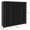 Ruhhy 21744 Doppelkleiderschrank 170 x 170 x 45 cm, schwarz Produktbild-Vorschau 10