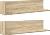 Two identical wooden shelves are shown against a white background. Produktbild-Vorschau