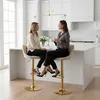 Cydro Gold Beige Velvet Barhocker Produktbild-Vorschau 3