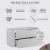 Rodan | Armoire salle bain 100 cm | Blanc Mat - Bois | Voir les images du produit 3