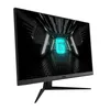 A black MSI gaming monitor with a futuristic graphic displayed on its screen, set against a white background. Produktbild-Vorschau