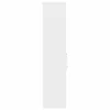 A side view of a tall, narrow white highboard against a white background. Voir les images du produit