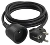 Prodlužovací kabel 1,5 m / 1 zásuvka / černý / PVC / 1 mm2 Produktbild-Vorschau