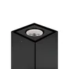 A close-up of the top of a black, square outdoor lamp. Náhľad obrázku produktu