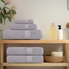 vidaXL Serviettes FROGN, lot de 2, gris, 100 x 200 cm, 360 Voir les images du produit 3