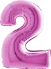 Pallone gonfiabile numero 2 rosa 102 cm extra large Anteprima dell’immagine prodotto 2