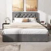 A bedroom scene with a bed, nightstands, and artwork on the wall. Náhľad obrázku produktu