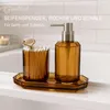3-teiliges Badaccessoires Set aus Glas, Seifenspender mit Produktbild-Vorschau 3