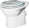 A white toilet with a decorative lid featuring starfish. Produktbild-Vorschau