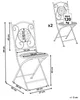 Diagram showing dimensions and weight capacity of a set of two garden chairs. Podgląd zdjęcia produktu