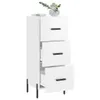 vidaXL Sideboard Hochglanz-Weiß 34,5x34x90 cm Holzwerkstoff Produktbild-Vorschau 4