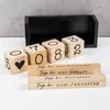 Würfel Countdown Kalender Holz Natur Schwarz Holzkalender Produktbild-Vorschau 6