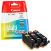 A multipack of Canon CLI-526 ink cartridges is shown, with the packaging in the background and three individual cartridges in the foreground. Náhled obrázku produktu