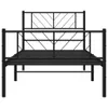 Bettgestell mit Kopf- und Fußteil Metall Schwarz 75x190 cm Produktbild-Vorschau 4