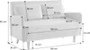 A diagram showing the dimensions of a sofa. Produktbild-Vorschau