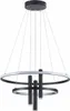 Lampa wisząca czarna nowoczesna dwa Ringi Amanda LED 3W + Podgląd zdjęcia produktu 1