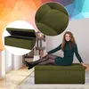 MG Design Polsterhocker Grün 45x120 cm - Stauraum 140L, bis Produktbild-Vorschau 4