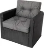 A single outdoor chair with gray cushions on a white background. Anteprima dell’immagine prodotto