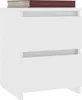 A white nightstand with a book on top, against a white background. Podgląd zdjęcia produktu