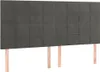 vidaXL Kopfteil Dunkelgrau 200 x 5 x 118/128 cm Samt Produktbild-Vorschau 1
