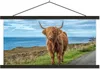 MuchoWow® Textilposter Schottisches Hochlandrind - Wasser - Produktbild-Vorschau 1