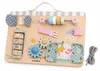 Mamabrum Montessori Busy Board Holz 6in1 – Motorikbrett Produktbild-Vorschau 9