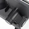 A close-up view of a black slicing machine's adjustment knob and blade guard. Produktbild-Vorschau