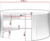 A technical drawing with dimensions of a round coffee table. Náhled obrázku produktu