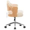 The Living Store Esszimmerstühle 2 Stk. Drehbar Creme Produktbild-Vorschau 6