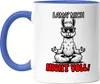 Lama mich nicht voll Meditierendes Lama Tasse Blau Produktbild-Vorschau 1