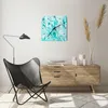 Wanduhr - Quadrat - Glasuhr - Blume Abstraktion - 40x40cm - Produktbild-Vorschau 6