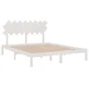 The Living Store Massivholzbett Weiß 160x200 cm Produktbild-Vorschau 4