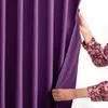 Gardine Kräuselband 140x245 cm Vorhang Pflaume Verdunkelnd Produktbild-Vorschau 3