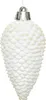 Christbaumschmuck Zapfen Kunststoff 8cm winterweiß, 6 Stück Produktbild-Vorschau 1