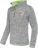A grey and lime green fleece pullover for men.
