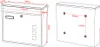 Cassetta postale Wiltec V12 nera 362 x 115 x 315 mm, Anteprima dell’immagine prodotto 7