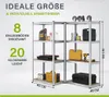 Úložný regál 21094, sada 2, max. 640 kg, kovové police, Náhled obrázku produktu 5