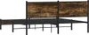 vidaXL Metallbett ohne Matratze Räuchereiche 180x200 cm Produktbild-Vorschau 6