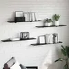 vidaXL Półka 4 szt. czarna 100 x 20 x 1,5 cm Materiał Podgląd zdjęcia produktu 2