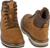 Two brown Skechers boots are shown against a white background. Voir les images du produit